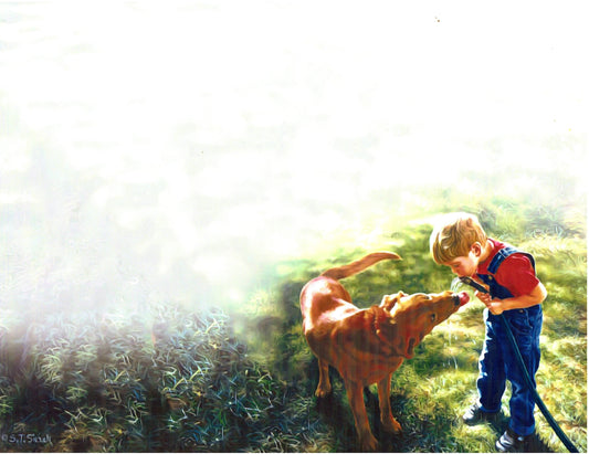 Boy with Dog